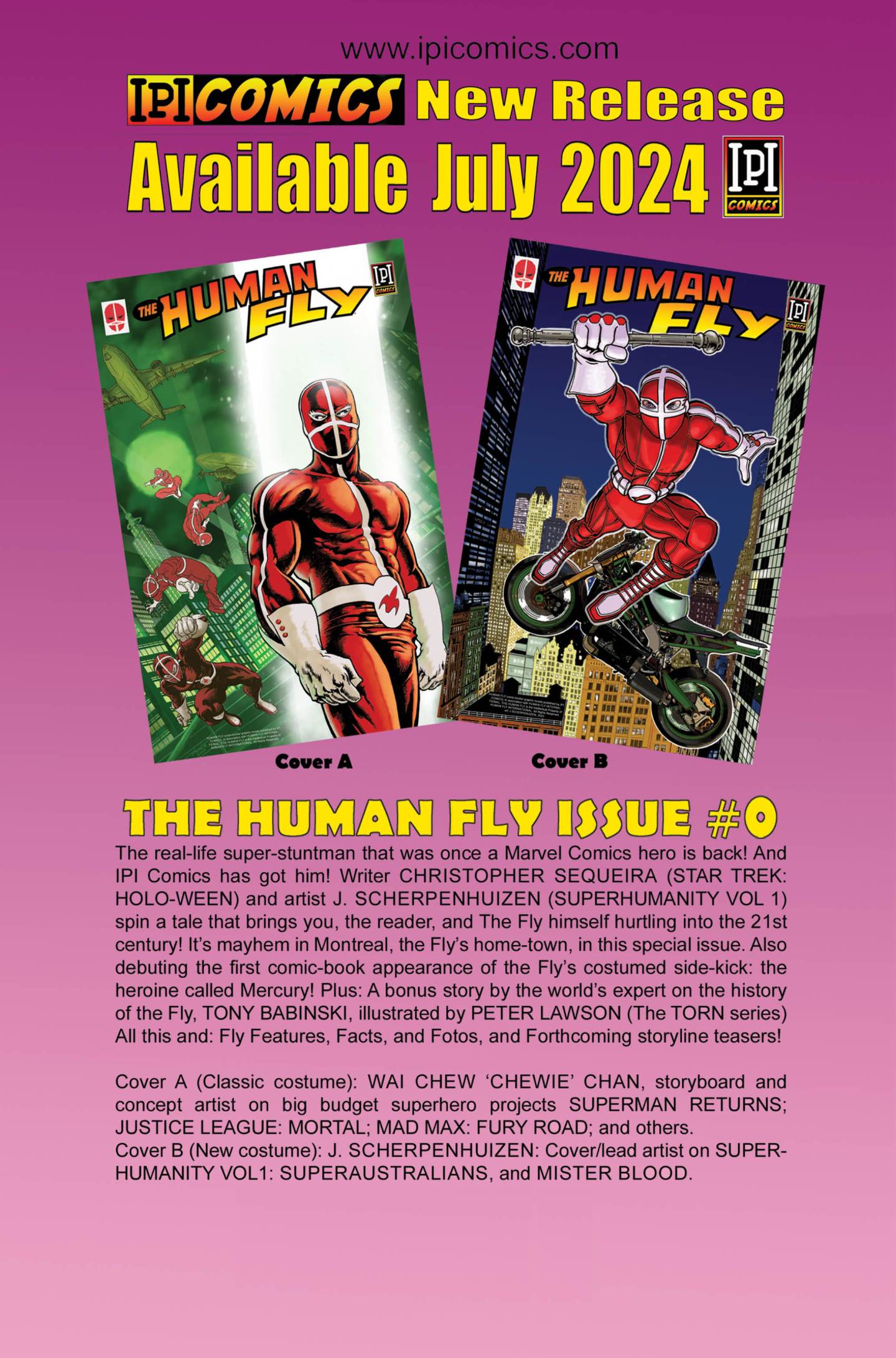 Human Fly Rojatt The Human Fly issue ZERO – out in July 2024! – IPI Comics